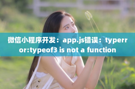 微信小程序开发：app.js错误：typerror:typeof3 is not a function